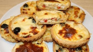 PETITES TARTES AU POULET FACILE CUISINERAPIDE [upl. by Nena]