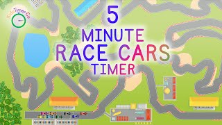 5 Minute Race Cars Timer  Kids Visual Timer [upl. by Aened872]