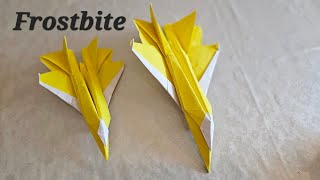 How to Fold a Paper Airplane Frostbite Jet  Origami Jet Tutorial [upl. by Dinnie464]