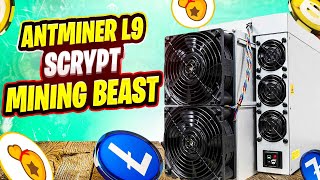 NEW Antminer L9 Scrypt King  Unboxing Setup Noise Power Consumption [upl. by Dihaz]