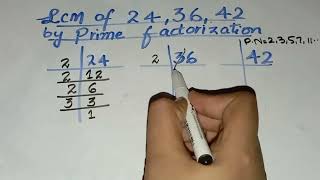 Lcm of 24 36 42  by prime factorization  in UrduHindi [upl. by Inna]