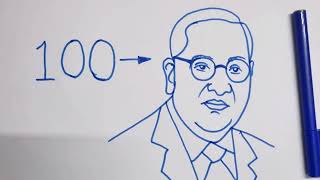 100 turns into Dr Babasaheb Ambedkar Drawing [upl. by Jeffie]