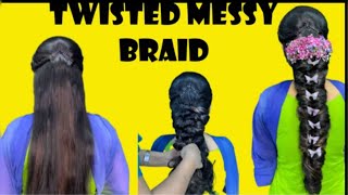 You Should try this messybraid Hairstyle✨ StepbyStep TutorialTRY THIS HACK🔥messybraid [upl. by Eciuqram]