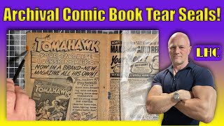 Golden Age Comic Book Tear Seals and Spine Reinforcement [upl. by Worlock384]