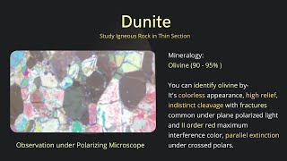 Dunite  Ultramafic Igneous Rock Intrusive in Thin Section under Microscope  Petrology [upl. by Martainn]