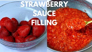 How to make a Strawberry Filling with only 3 Ingredients Easy Tutorial [upl. by Adnael]