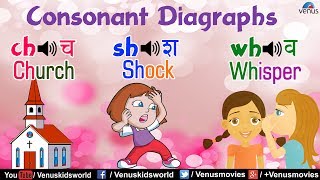 Learn English  Consonant Diagraphs  ch sh wh  English Grammar For Kids [upl. by Bolitho]