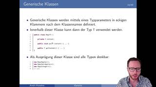 Java  Generische Klassen Generics  Teil 419 [upl. by Packer]