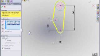 Curso SolidWorks 2009 Técnicas para Profissionais Criando Polias e Correias [upl. by Nalhsa]