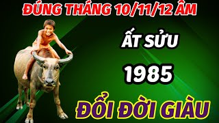 BẤT NGỜ ĐÚNG TRONG THÁNG 101112 ÂM LỊCH TUỔI ẤT SỬU SINH 1985 VẬN MAY BÙNG NỔ TRÚNG LỚN ĐỔI ĐỜI [upl. by Airetahs]