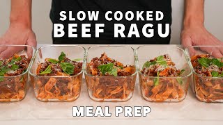 Slow Cooked Beef Ragu Meal Prep  Macro Friendly [upl. by Letney539]