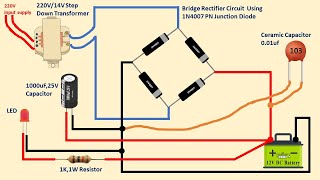 A Simple Battery Charger Circuit Diagram for 12V Battery [upl. by Sara]