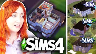 I DID IT I BUILT THE SAME HOUSE IN EVERY SIMS GAME [upl. by Anit]