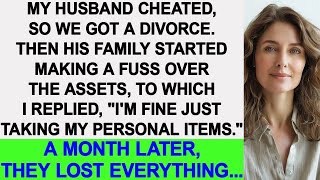 My husband cheated so we got a divorce His family started making a fuss over assets then [upl. by Dulciana881]