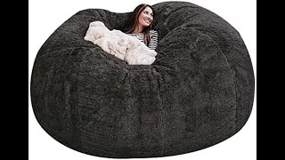 Giant Bean Bag Chair 7ft Giant Fur Bean Bag [upl. by Aztirak896]