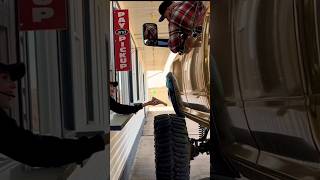 LIFTED TRUCK VS DRIVE THRU… 😂🔥 liftedtrucks drivethru viral [upl. by Anuahs]