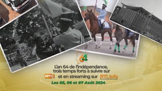 🟥 Célébration du 64e anniversaire de lindépendance de la Côte dIvoire à GrandBassam RTIinfo [upl. by Nosmas516]