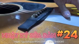 Đàn guitar bị bung cầu ngựa  Nhật Ký Sửa Đàn Phần 24 [upl. by Ireva407]