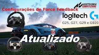 Configurando Volante Logitech G920 G27 e G923 para o Assetto Corsa Competizione XBOX SERIES e PS5 [upl. by Anerehs]