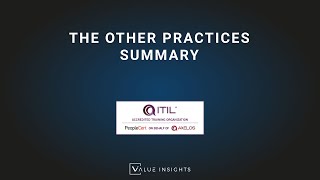 ITIL® 4 Foundation Exam Preparation Training  The Other Practices Summary eLearning [upl. by Enelez]