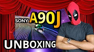 2021 Sony Bravia XR 55 inch A90JXR55A90J UnboxingAssemblyDemo [upl. by Naylor]