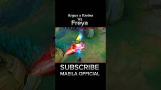 Argus x Karina Vs freya 💀 mlbb 1v1 mobilelegends mlbbtiktok freya shorts shortvideo tiktok [upl. by Roslyn75]