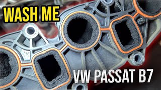 Intake Manifold Cleaning VW Passat B7 20TDI [upl. by Jehu]