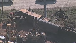 Two people injured in Texas train derailment [upl. by Wehttam]