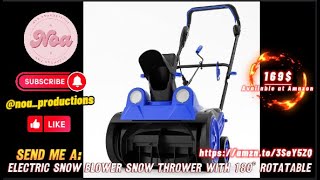 Electric Snow Blower Thrower with 180° Rotatable Chute amp Folding Handle for Yard Driveway Have 50FT [upl. by Kamat]