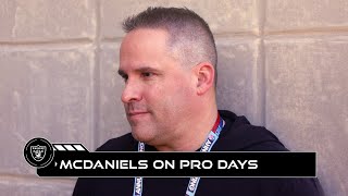 Coach McDaniels on the Pro Day Circuit Hunter Renfrow and QB Prospects  Raiders  NFL [upl. by Stolzer]