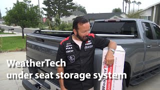 Installing The WeatherTech Under Seat Storage System wPaul Henderson 4K 92019 [upl. by Caines]