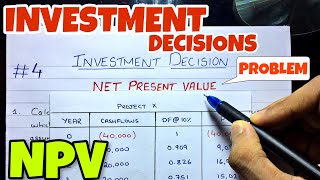 4 Net Present Value NPV  Investment Decision  Financial Management  BCOM  BBA  CMA [upl. by Alilahk961]