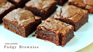 New York Famous Bakerys Secret Recipe  Just Stir to Make Perfect Fudgy Brownies  Cong Cooking [upl. by Rimma]