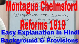 Montague Chelmsford Reforms 1919What is Montague Chelmsford ReformMontagu Chelmsford Sudhar [upl. by Znieh266]