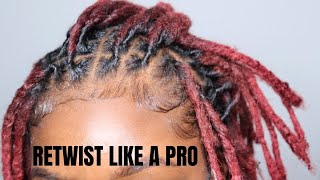 How To Retwist Loc New Growth By Yourself DETAILED amp BEGINNER FRIENDLY [upl. by Alduino]