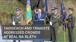 Highlights from the speeches of the Taoiseach and Tánaiste at the Michael Collins commemoration [upl. by Aneehsit477]