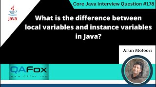 Difference between local variables and instance variables Core Java Interview Question 178 [upl. by Koal746]