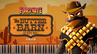 Fortnite  Butter Barn Hoedown Piano cover  Tutorial  Karaoke [upl. by Gibeon]