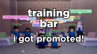 Training Bar  I got Promoted  Bloxton Hotels MR Pov [upl. by Telocin]