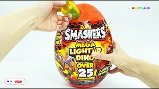 14 minutes satisfying with opening Zuru Smashers mega lightup dino over 25 surprise asmr no talking [upl. by Eppie]