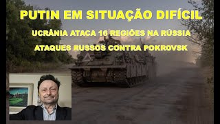 PUTIN EM SITUAÇÃO DIFÍCIL E UCRÂNIA ATACA 16 REGIÕES NA RÚSSIA E ATAQUES RUSSOS CONTRA POKROVSK [upl. by Orji658]