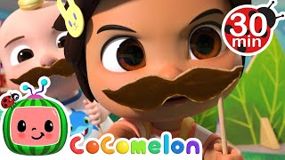 Five Little Monkeys Jumping on the Bed 30 MIN COMPILATION  CoComelon  Nursery Rhymes with Nina [upl. by Schulman]