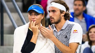 Stefanos Tsitsipas responds to Paula Badosa advice question after axing dad as coach [upl. by Stila356]