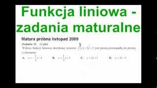 Funkcja liniowa  zadania maturalne  48 minut zadań maturalnych [upl. by Mailliwnhoj]