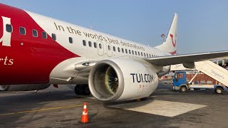 Tuifly Boeing 7378K5 RIU Livery Stuttgart to Heraklion Crete  Full Flight [upl. by Eelydnarb560]