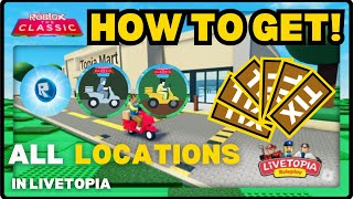 ALL LOCATION OF TIX amp BADGES in LIVETOPIA 🤯😱  Roblox the Classic Event [upl. by Eahcim]