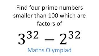 British Mathematical Olympiad Question  Find four prime factors of 332  232 [upl. by Tlaw]