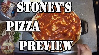 Stoneys Pizza Preview Homemade Pizza With Lots Of Toppings in a cast iron pizza pan [upl. by Gally]