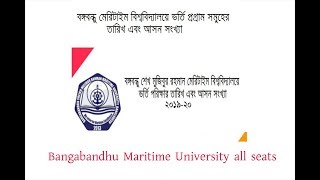 Bangabandhu Maritime University All seat numbers।BSMRMU Admission 2019 [upl. by Gies]