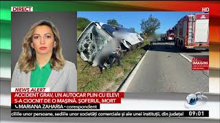 Plan Roșu de Intervenție în Vâlcea Un autocar plin cu copii a lovit frontal o mașină Șoferul a mur [upl. by Margi]